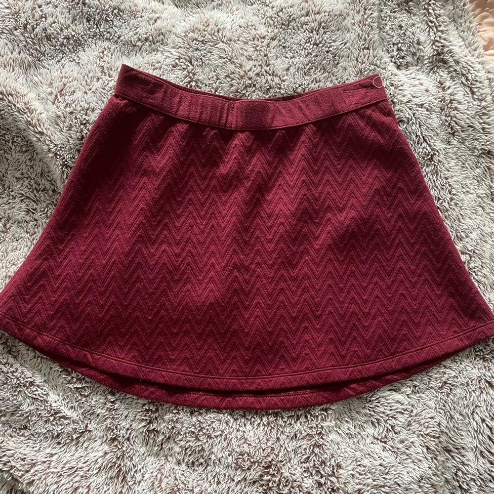 Burgundy winter style skirt